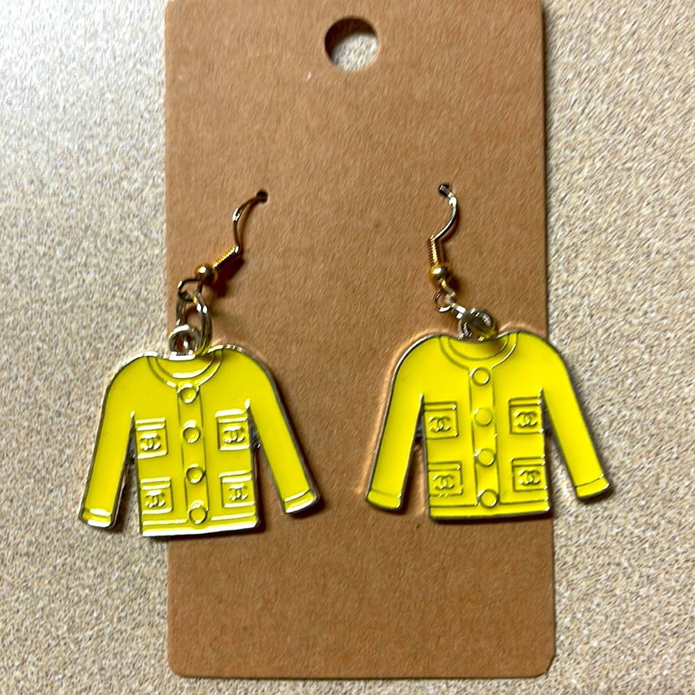 FabulouslyFitted | Custom Socialite Blazer Charm Silver Dangling Earrings